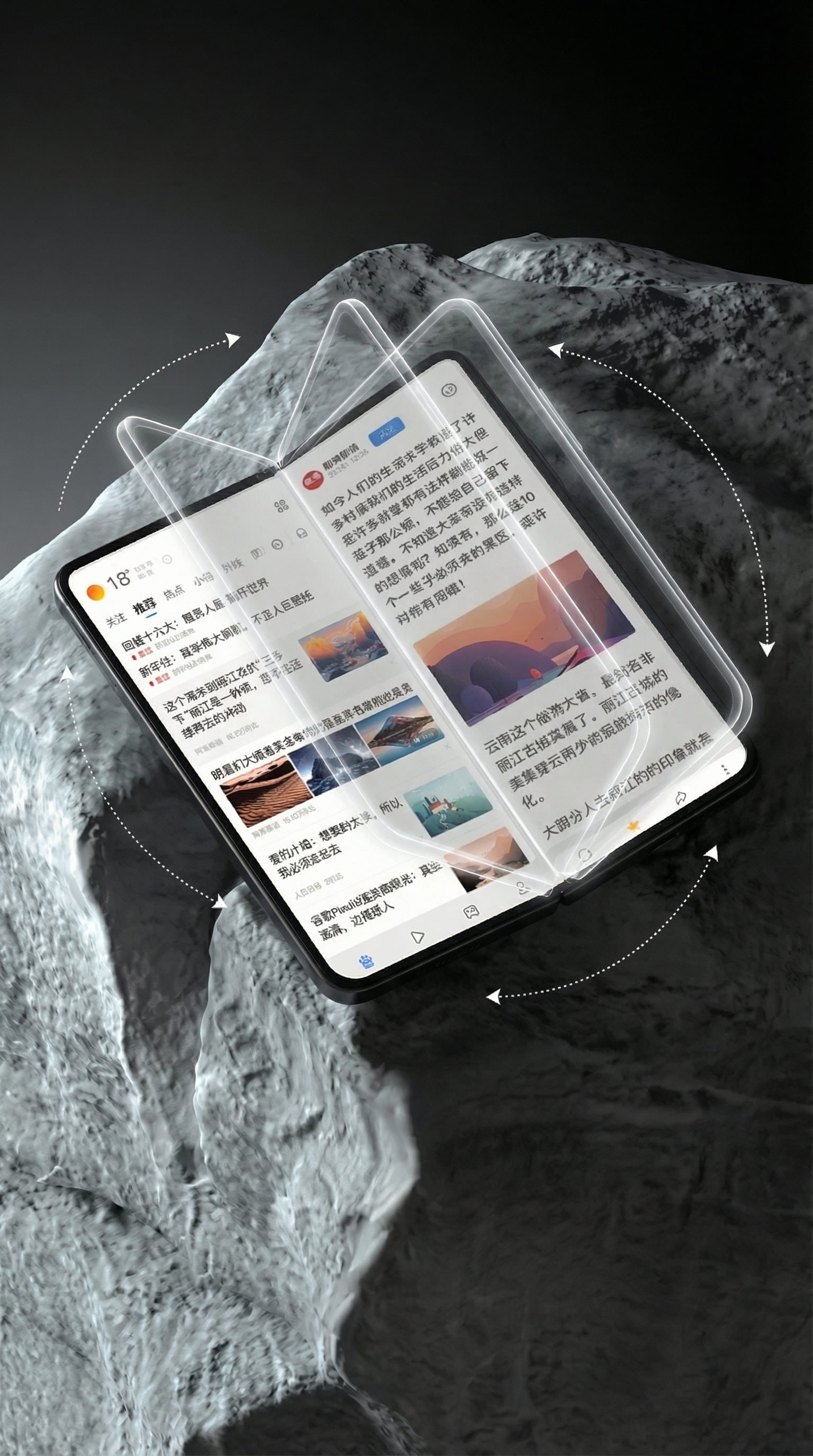 百度信息流折叠屏交互规范